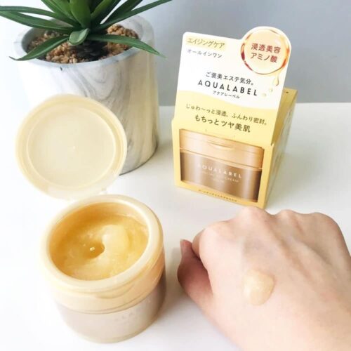 Kem chống lão hóa Shiseido AquaLabel Cream Oil 90g (Màu vàng) 9 kem chong lao hoa shiseido aqualabel cream oil 90g mau vang 041225 kc