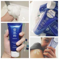 Sữa rửa mặt trắng da Kose White Washing Cream 80g 9 Sữa rửa mặt trắng da Kose White Washing Cream 80g