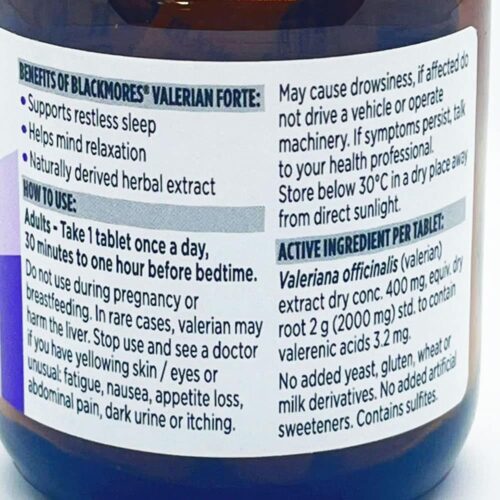 vien uong ho tro tri mat ngu blackmores valerian forte 2000mg 30 vien 060925 kc