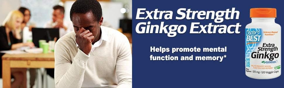 Bổ não và ngăn ngừa đột quỵ Doctor’s Best Extra Strength Ginkgo 120mg 360 viên