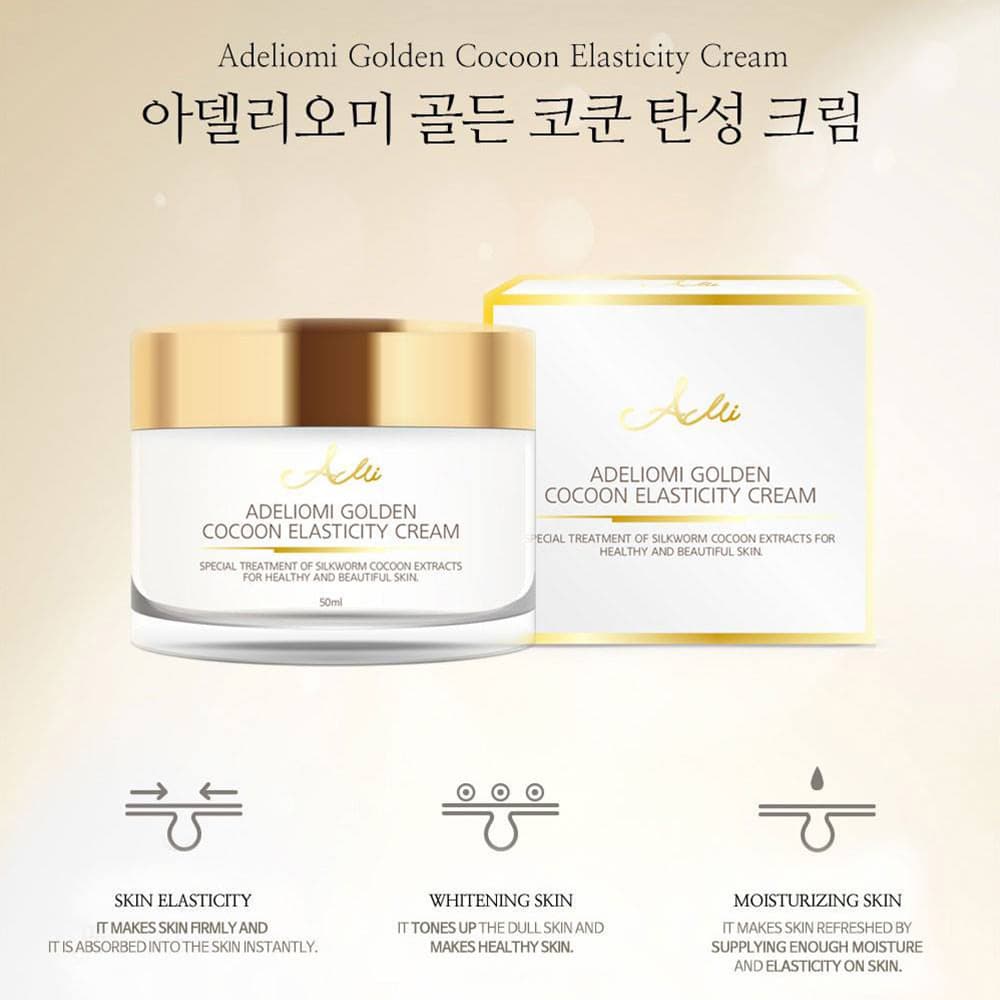 Kem dưỡng giúp da căng bóng Adeliomi Golden Cocoon Elasticity Cream Hàn Quốc 50ml