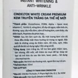 Kem kích trắng da Cindel Tox White Cream 50ml 13 kem kich trang da cindel tox white cream 50ml kb