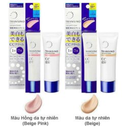 Kem trang điểm chống nắng nâng tone Transino Tone Up CC Cream SPF50 30g (Màu Beige) 9 kem trang diem duong trang da transino whitening cc cream spf50 30g 200524 kc