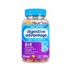 Kẹo dẻo hỗ trợ hệ tiêu hóa Schiff Digestive Advantage Probiotic 120 viên (nắp xanh)