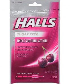 Kẹo Halls thông cổ hương Halls Sugar Free Triple Soothing Action 25 viên