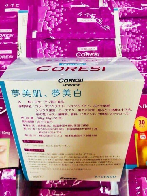 Nước uống trắng da chống nắng Nhật Bản Silk Collagen Herusea Coresi (1 gói)