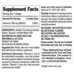 vien uong bo sung vitamin e members mark vitamin e 400 iu 500 vien knwa