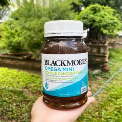 Dầu cá không mùi Blackmores Omega Mini Double Concentrate 400 viên (Fish Oil Mini Caps) 3 dau ca khong mui blackmores odourless fish oil mini caps 400 vien kna