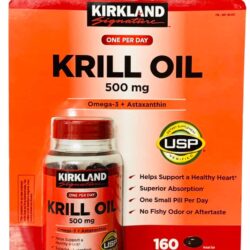dau nhuyen the dau tom kirkland signature krill oil 500mg 160 vien knb