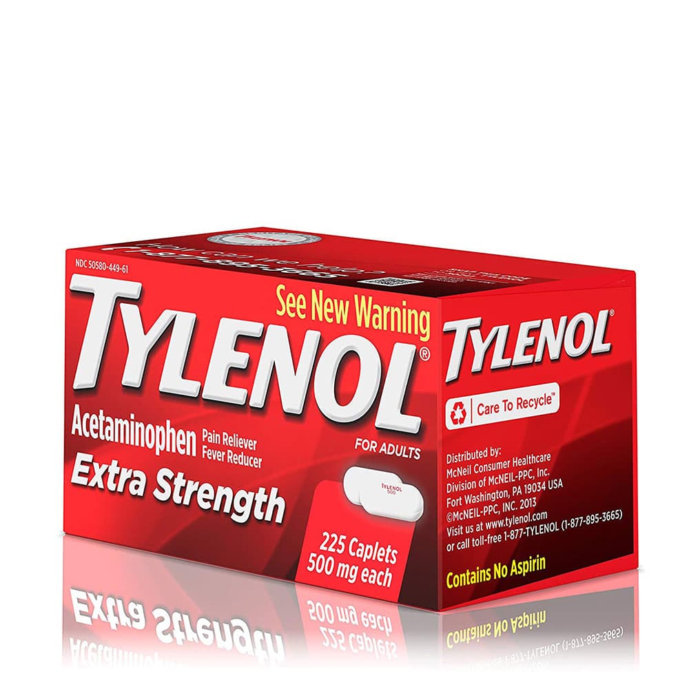 Thuốc giảm đau hạ sốt Tylenol Acetaminophen Pain Reliever 500mg 225 Caplets