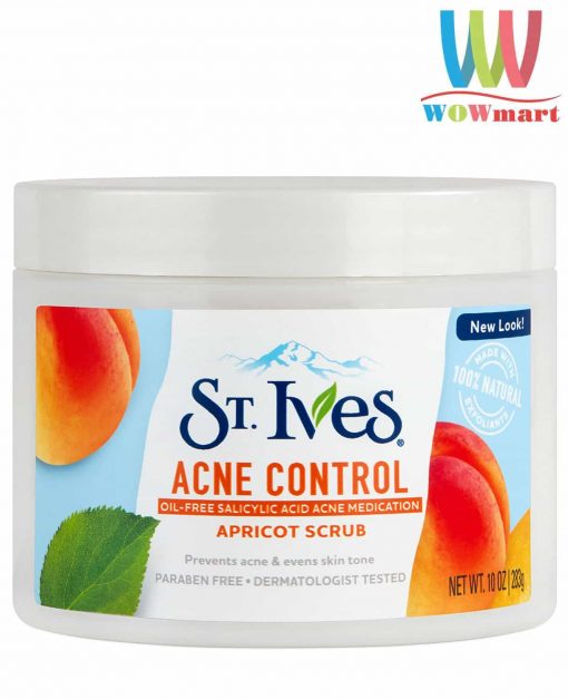 Kem dưỡng da hương mơ St.Ives Acne Control Apricot Scrub 283g‎