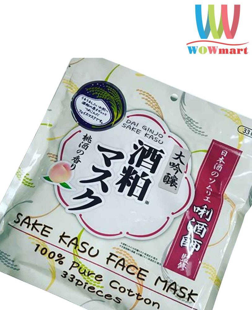 Mặt nạ Sake Nhật Bản Sake Kasu Face Mask 33 miếng
