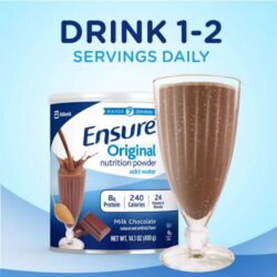 Sữa bột Ensure Original Nutrition Powder Add Water hương Socola 400g 6 sua bot ensure original nutrition powder add water chocolate huong socola 400g b