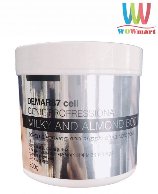 Tẩy tế bào chết body Demar87 Cell Genie Milky and Almond Body Scrub 500g