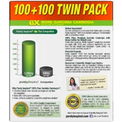 Giảm cân Purely Inspired Garcinia Cambogia+ Twin Pack 2 x100 viên 6 thuoc giam can purely inspired garcinia cambogia twin pack 200 vien 2