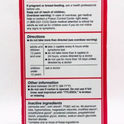 Viên uống Tylenol Acetaminophen Extra Strength 500mg 225 Caplets 13 thuoc giam dau ha sot tylenol acetaminophen pain reliever 500mg 225 vien kne