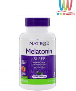 Viên ngậm giúp ngủ ngon Natrol Melatonin Sleep Drug-Free 5mg 150 viên