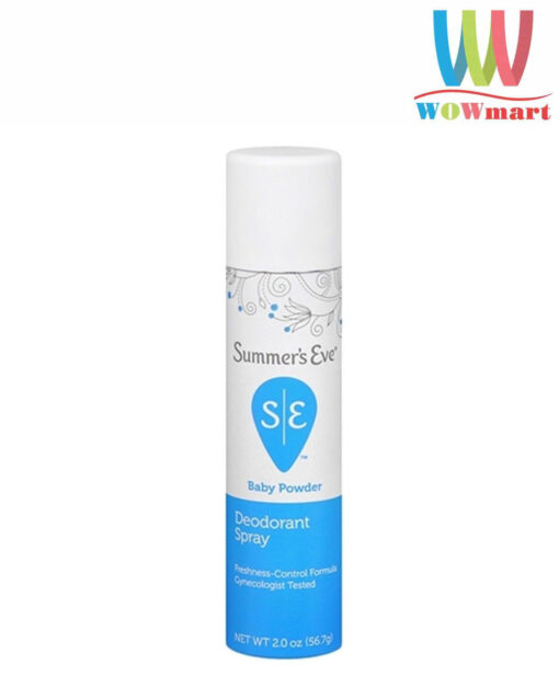 Xịt phụ khoa Summer’s Eve Baby Powder Deodorant Spray 56.7g
