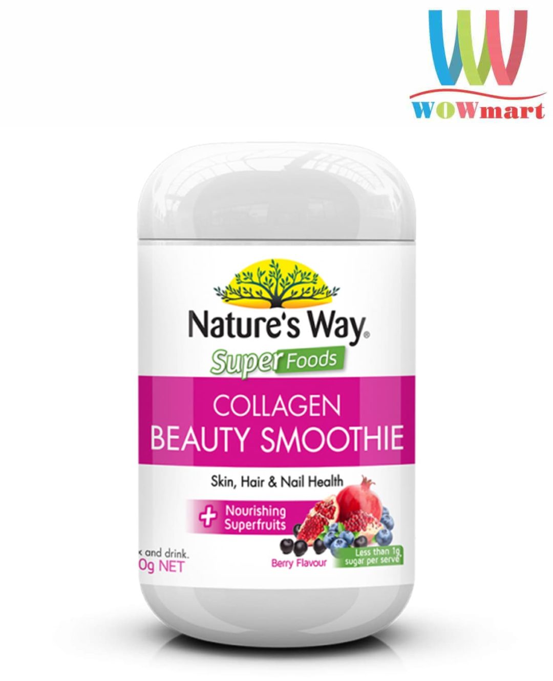 Bột Collagen làm đẹp da tóc móng Nature’s Way Super Foods Collagen Beauty Smoothie 120g