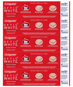 Lốc 5 hộp kem đánh răng Colgate Optic White 130g của Mỹ