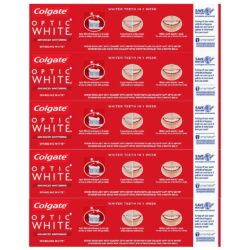 Lốc 5 hộp kem đánh răng Colgate Optic White 130g của Mỹ