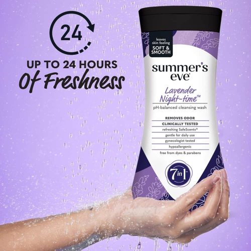 Nước rửa phụ khoa dùng ban đêm Summer’s Eve Lavender Night Time 354ml 9 nuoc rua phu khoa dung ban dem summers eve lavender night time 354ml 231124 ka