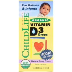 Siro bổ sung Vitamin D3 hữu cơ ChildLife Organic Vitamin D3 400IU 10ml 5 siro bo sung vitamin d3 huu co childlife organic vitamin d3 400iu 10ml b