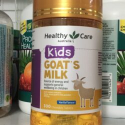 Sữa dê cô đặc hương Vani Healthy Care Goat's Milk 300 Chewable Tablets 6 MẨU MỚI