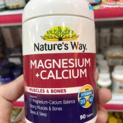 Viên hỗ trợ cơ xương Nature’s Way Magnesium + Calcium +D3 +K2 90 viên 9 bo sung magie va canxi cua uc natures way magnesium calcium 90 vien 1