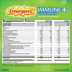 Bột sủi C tăng đề kháng Emergen-C Immune Plus Vitamin D Zinc 70 gói (2 vị: Orange, Raspberry) 18 bot sui c tang de khang emergen c immune plus vitamin d 70 goi b
