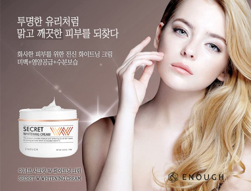 Kem dưỡng trắng da Enough Secret W Whitening Cream 100g cho mặt và body