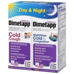 Siro cảm cúm, cắt cơn ho Dimetapp Children's Cold & Cough Day & Night 118ml x 2 chai 5 Siro trị cảm cúm, ho cho trẻ em Dimetapp Children's Cold & Cough Day & Night 118ml x 2 chai