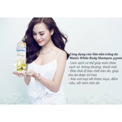 Sữa tắm trắng da Manis White Body Shampoo Nhật Bản 450ml 8 stt