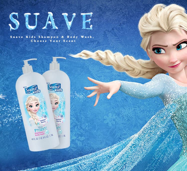 Sữa tắm gội cho bé Suave Kids Melon Flurry Frozen 1.18L