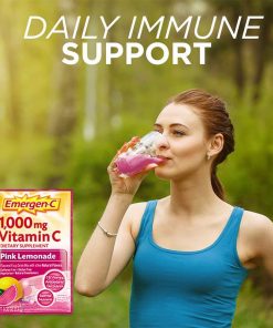 Bột sủi C tăng đề kháng Emergen-C Pink Lemonade Vitamin C 1000mg 30 gói