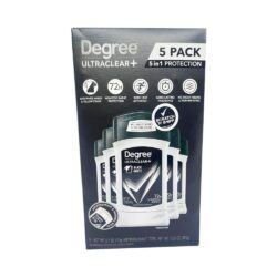 Hộp 5 lăn khử mùi nam Degree Men Motionsense Ultra Clear Black White 76g