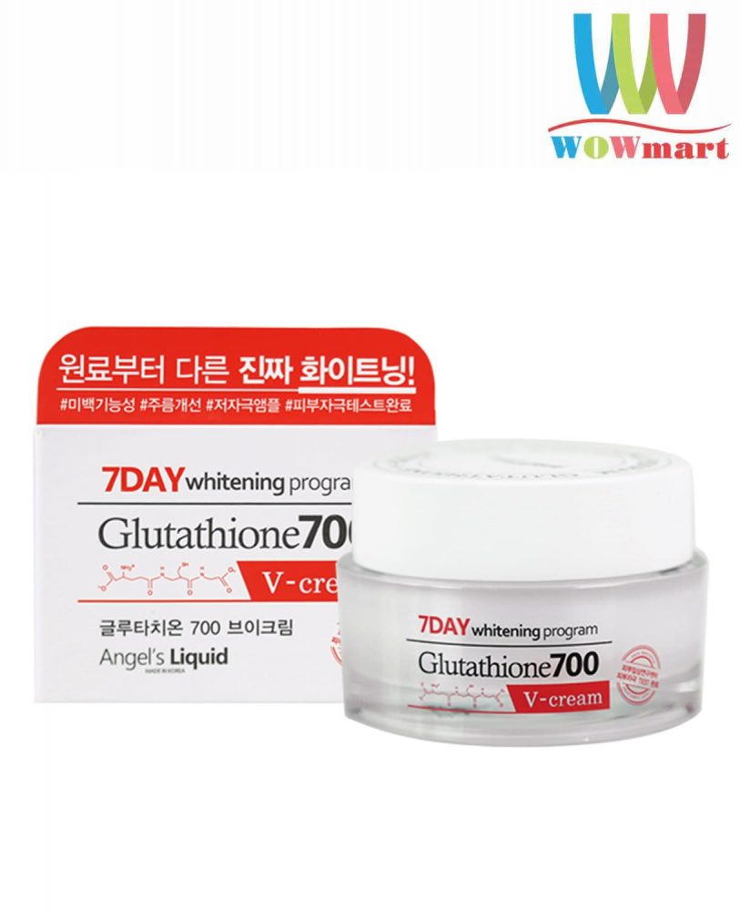 Kem dưỡng trắng da Angel’s Liquid 7 Day Glutathione 700 V-Cream 50ml