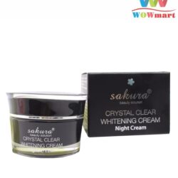 Kem trị nám trắng da ban đêm Sakura Crystal Clear Whitening Night Cream 30g