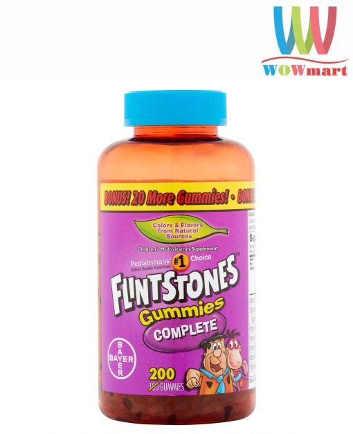 Kẹo dẻo Multivitamin cho trẻ em Flintstones Gummies Complete 200 viên