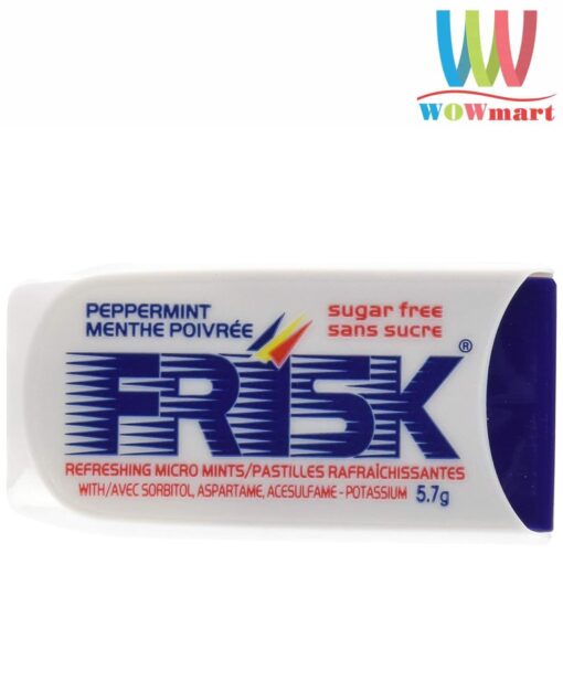 Kẹo ngậm thơm miệng Frisk Peppermint Menthe Poivree 5.7g
