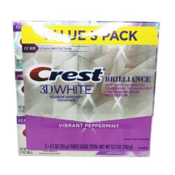 Kem đánh răng Crest 3D White Brilliance Toothpaste 116g (Lốc 3 tuýp) 8 loc 3 hop kem danh rang crest 3d white brilliance 116g knb