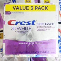 Kem đánh răng Crest 3D White Brilliance Toothpaste 116g (Lốc 3 tuýp) 12 loc 3 hop kem danh rang crest 3d white brilliance 116g kne