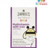 Siro đa vitamin cho trẻ Zarbee’s Baby Multivitamin With Iron Supplement 59ml