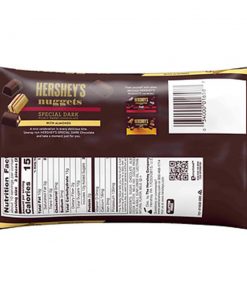 Socola đen Hershey hạnh nhân Hershey’s Nuggets Special Dark With Almonds 299g túi ngang