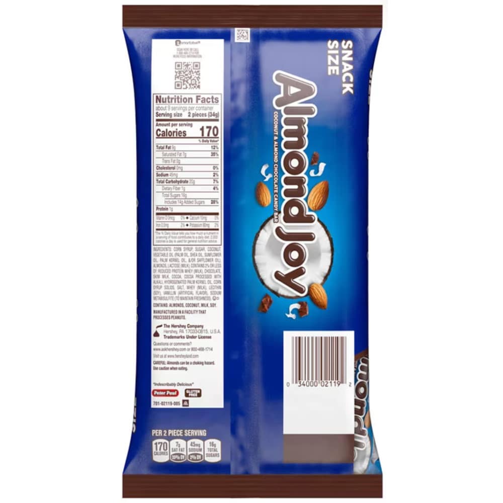 Socola dừa hạnh nhân Almond Joy Coconut Almond Chocolate 320g - Ảnh 3