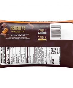 Socola kem sữa hạnh nhân Hershey's Nuggets Creamy Milk Chocolate Toffee Almonds 299g túi ngang