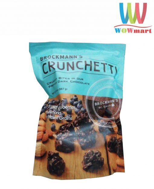Socola việt quất hạnh nhân Brockmann’s Crunchetti Dark Chocolate Blueberry Almond 567g