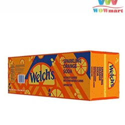 Nước ngọt Mỹ Welch's cam Welch's Sparkling Orange Soda Thùng 12 lon 11 Thùng nước ngọt Welch’s cam 12 lon