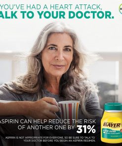Thuốc giảm đau và ngăn ngừa nhồi máu cơ tim Bayer Low Dose Aspirin 81mg 300 viên
