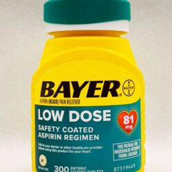 Giảm đau và ngăn ngừa nhồi máu cơ tim Bayer Low Dose Aspirin 81mg 300 viên 7 thuoc giam dau va ngan ngua nhoi mau co tim bayer low dose aspirin 81mg 300 vien ka